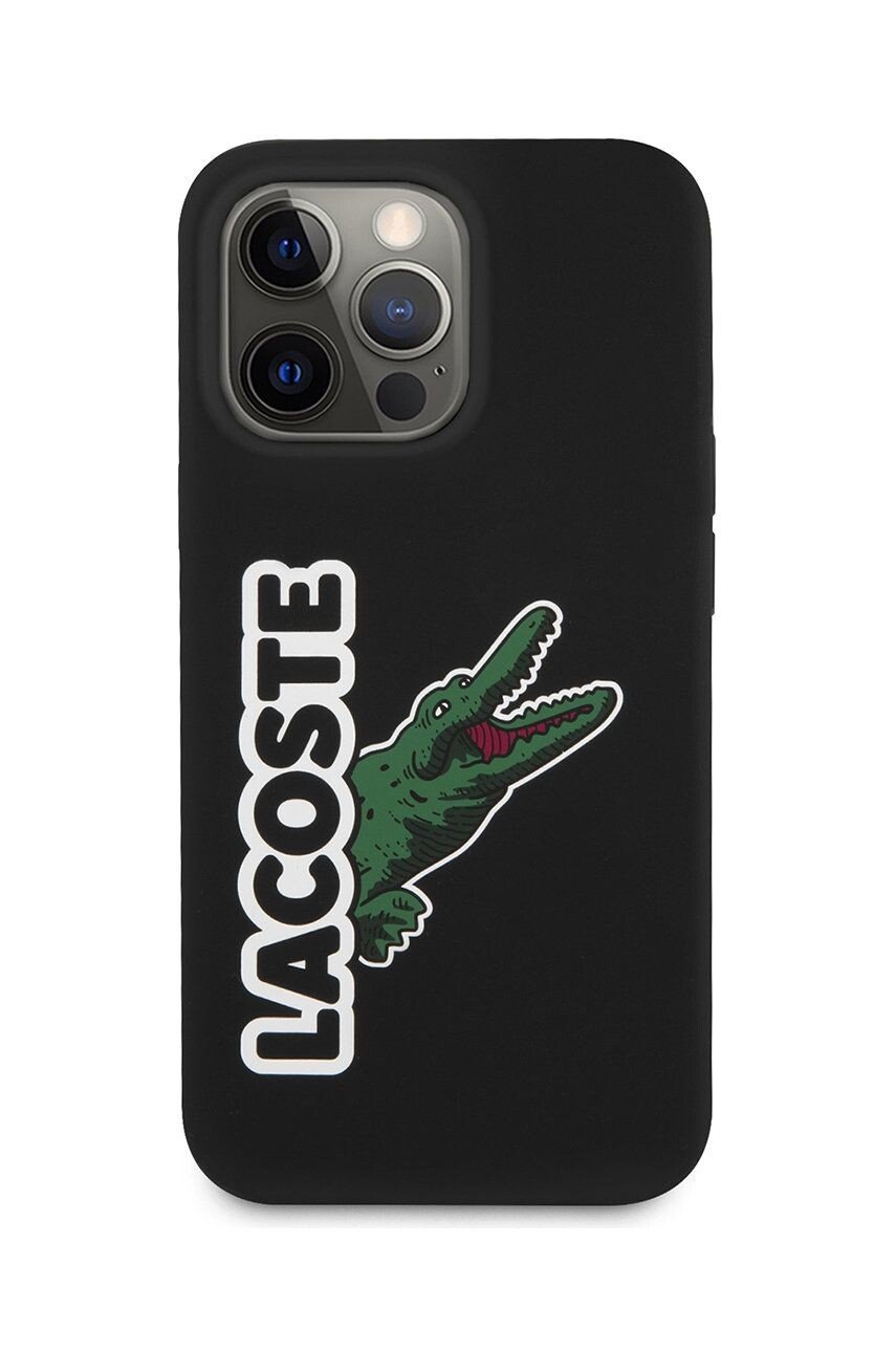 Husa Cover Lacoste Silicon Glossy Printing Logo iPhone 13 Pro Max Negru thumb