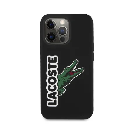 Husa Cover Lacoste Silicon Glossy Printing Logo iPhone 13 Pro Max Negru