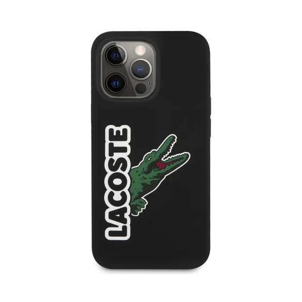 Husa Cover Lacoste Silicon Glossy Printing Logo iPhone 13 Pro Max Negru