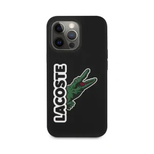 Husa Cover Lacoste Silicon Glossy Printing Logo iPhone 13 Pro Negru