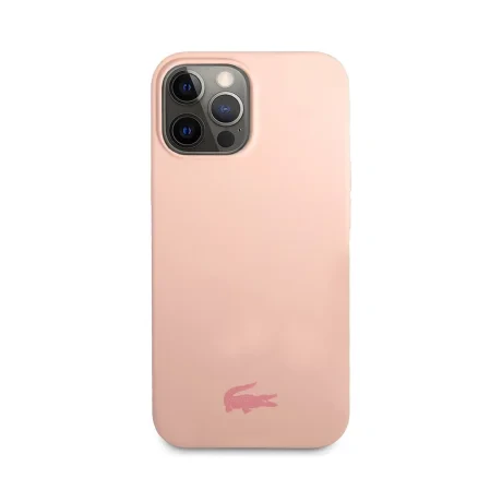 Husa Cover Lacoste Silicon Glossy Printing Logo iPhone 13Pro Roz