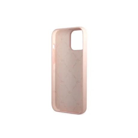 Husa Cover Lacoste Silicon Glossy Printing Logo iPhone 13Pro Roz