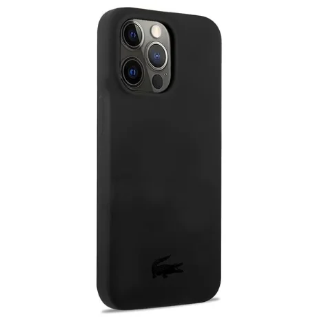 Husa Cover Lacoste Silicon Glossy Printing Logo pentru iPhone 13 Pro Negru