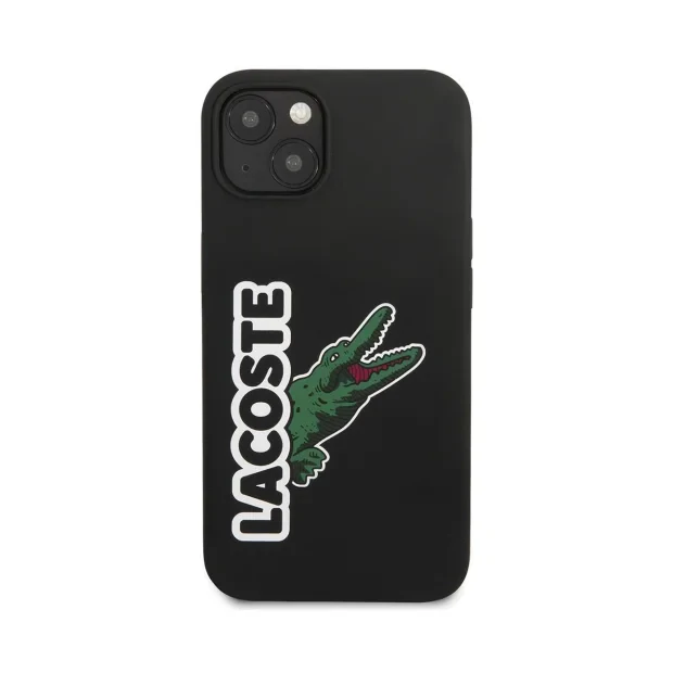 Husa Cover Lacoste Silicon Glossy Printing Logo iPhone 13 Negru