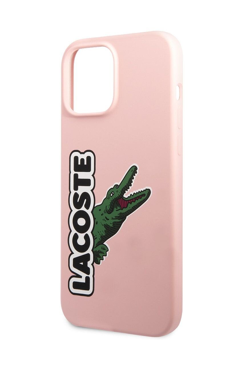 Husa Cover Lacoste Silicon Glossy Printing Logo iPhone 13 Pro Max Roz thumb