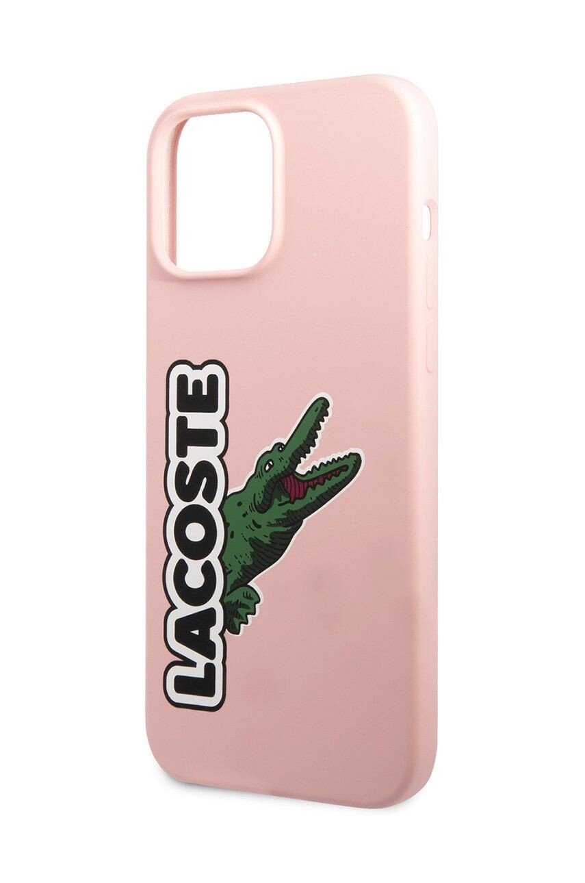 Husa Cover Lacoste Silicon Glossy Printing Logo iPhone 13 Pro Roz thumb