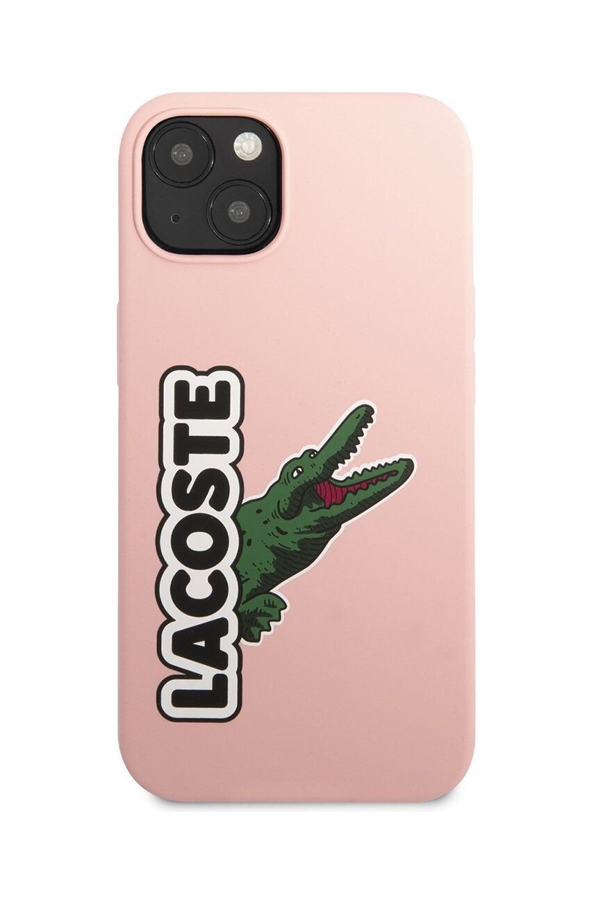 Husa Cover Lacoste Silicon Glossy Printing Logo iPhone 13 Roz thumb