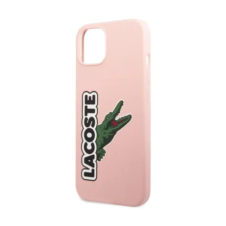 Husa Cover Lacoste Silicon Glossy Printing Logo iPhone 13 Roz
