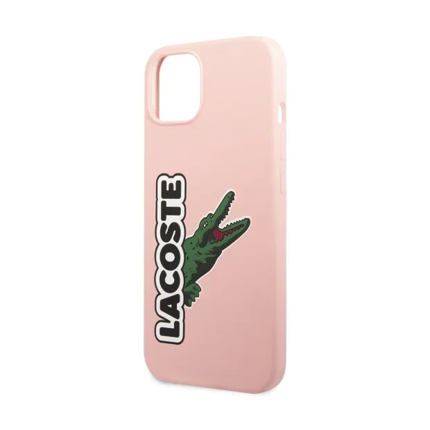 Husa Cover Lacoste Silicon Glossy Printing Logo iPhone 13 Roz