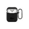 Husa Cover Lacoste Silicon Glossy Printing Logo pentru Airpods 1/2 Negru