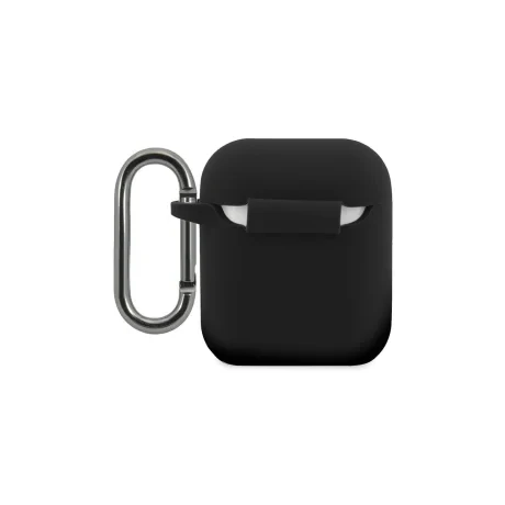 Husa Cover Lacoste Silicon Glossy Printing Logo pentru Airpods 1/2 Negru