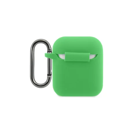 Husa Cover Lacoste Silicon Glossy Printing Logo pentru Airpods 1/2 Verde