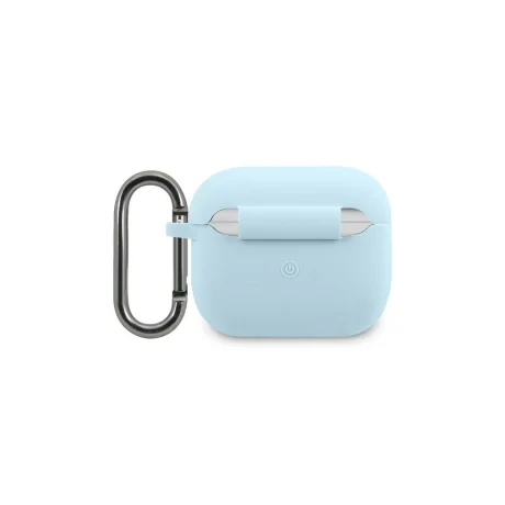 Husa Cover Lacoste Silicon Glossy Printing Logo pentru Airpods 3 Albastru