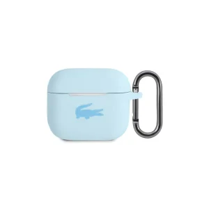 Husa Cover Lacoste Silicon Glossy Printing Logo pentru Airpods 3 Albastru