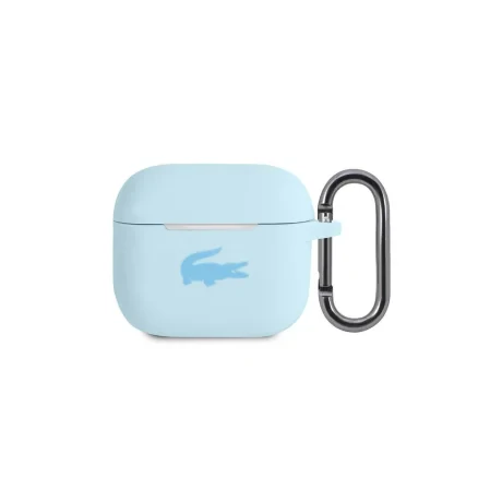 Husa Cover Lacoste Silicon Glossy Printing Logo pentru Airpods 3 Albastru
