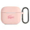 Husa Cover Lacoste Silicon Glossy Printing Logo pentru Airpods 3 Pink