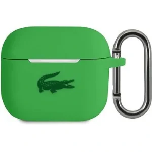 Husa Cover Lacoste Silicon Glossy Printing Logo pentru Airpods Pro Verde