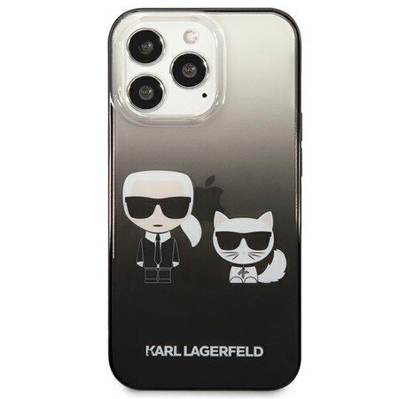 Husa Cover Hard Iconic Karl Lagerfeld & Choupette iPhone 13 Pro Max Rama Neagra thumb