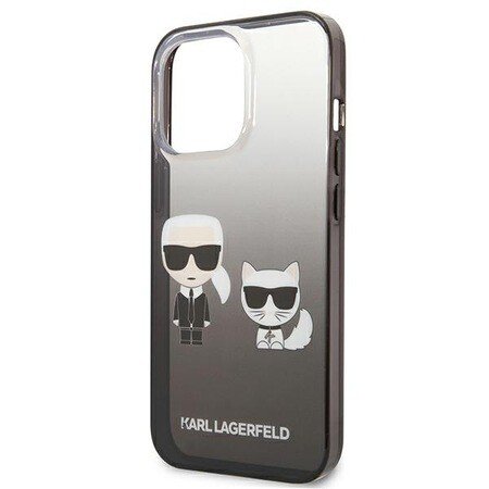 Husa Cover Hard Iconic Karl Lagerfeld & Choupette iPhone 13 Pro Max Rama Neagra thumb