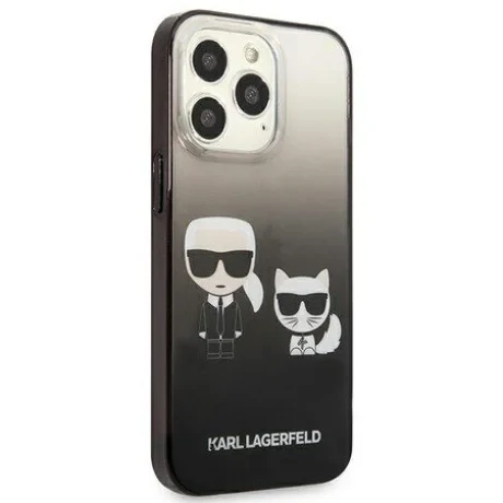 Husa Cover Hard Karl Lagerfeld &amp; Choupette  pentru iPhone 13 Pro Negru