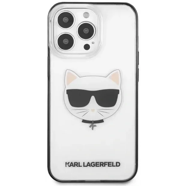 Husa Cover Karl Lagerfeld Iconic Choupette iPhone 13 Pro Max Rama Neagra