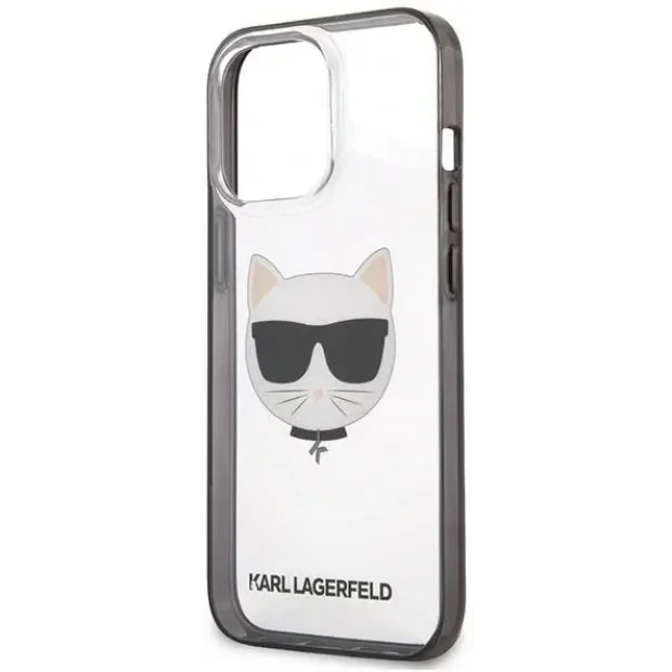 Husa Cover Karl Lagerfeld Iconic Choupette iPhone 13 Pro Max Rama Neagra