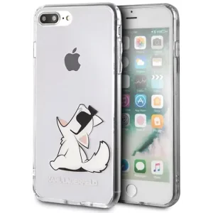 Husa Cover Karl Lagerfeld pentru iPhone 7/8 Plus Fun Choupette Transparent