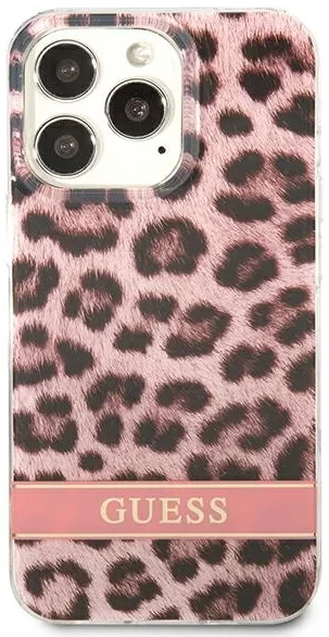 Husa Guess Leopard Case pentru iPhone 13 Pro Max Roz thumb