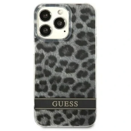 Husa Guess Leopard Case pentru iPhone iPhone 13 Pro Gri
