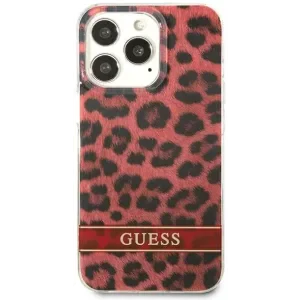Husa Guess Leopard Case pentru iPhone iPhone 13 Pro Rosu