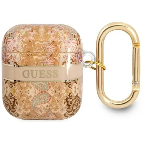 Husa Guess pentru Airpods 1/2 Paisley Auriu