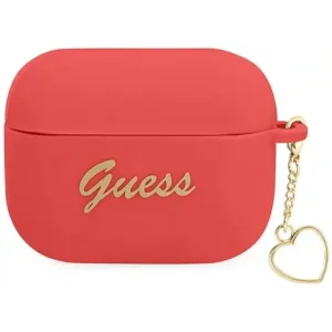 Husa Guess pentru Airpods Pro Charm Heart Rosu