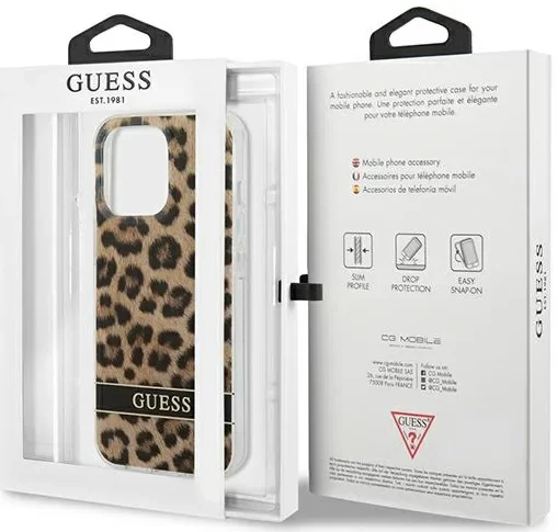 Husa Cover Guess Leopard Elecro Stripe pentru iPhone 13 Pro Max thumb