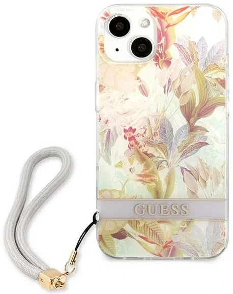 Husa Cover Guess Purple Flower Cord pentru iPhone 13 thumb