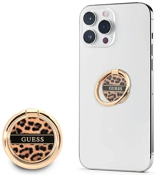 Suport Telefon Guess Ring Leopard Maro thumb