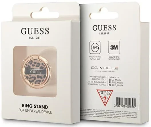 Suport Telefon Guess Ring Leopard Maro thumb