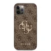 Husa Cover Guess Metal Logo pentru iPhone 12/12 Pro Brown