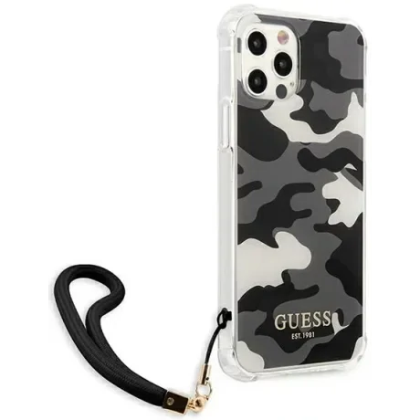 Husa Cover Guess Hard Camo Colection pentru iPhone 12 Pro Max Black