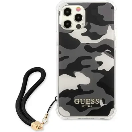 Husa Cover Guess Hard Camo Colection pentru iPhone 12 Pro Max Black