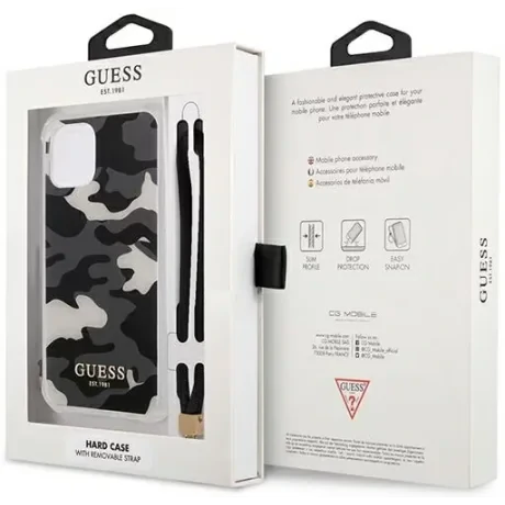 Husa Cover Guess Hard Camo Colection pentru iPhone 12 Pro Max Black