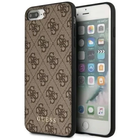 Husa Cover Guess Hard Logo Metalic pentru 7/8 Plus Brown
