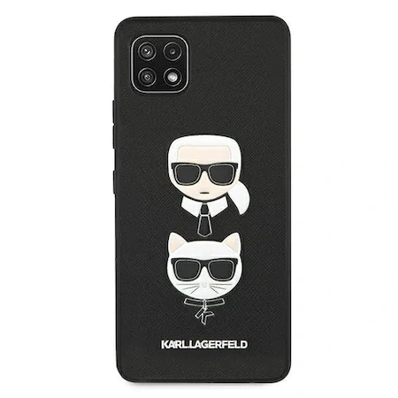 Husa Cover Karl Lagerfeld Saffiano Head pentru Samsung Galaxy A22 5G Black thumb