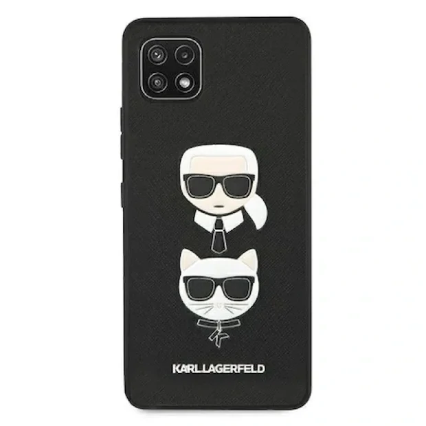Husa Cover Karl Lagerfeld Saffiano Head pentru Samsung Galaxy A22 5G Black