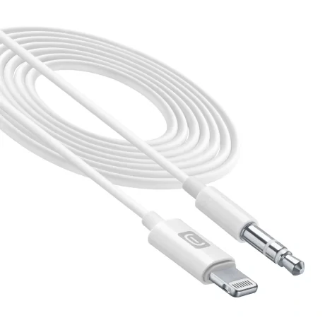 Cablu Transfer Audio Cellularline Jack to Lightning Alb