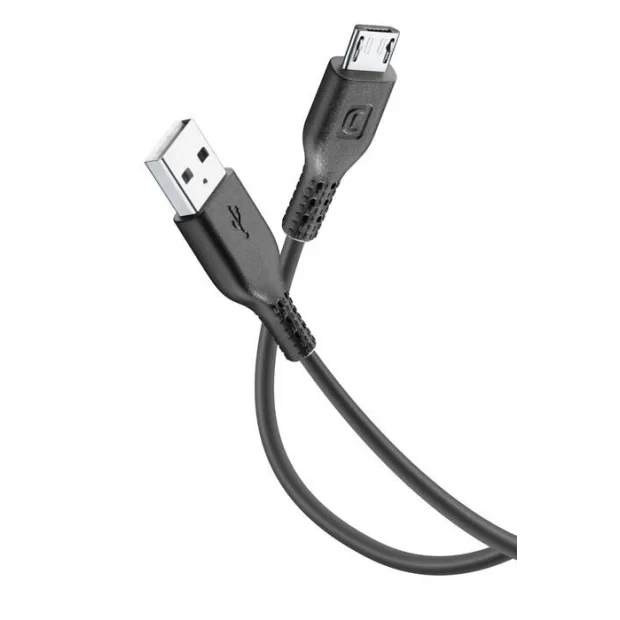 Cablu Transfer Date Cellularline Usb to MicroUsb 2M Negru