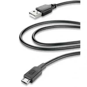 Cablu Transfer Date Cellularline Usb to MicroUsb 2M Negru