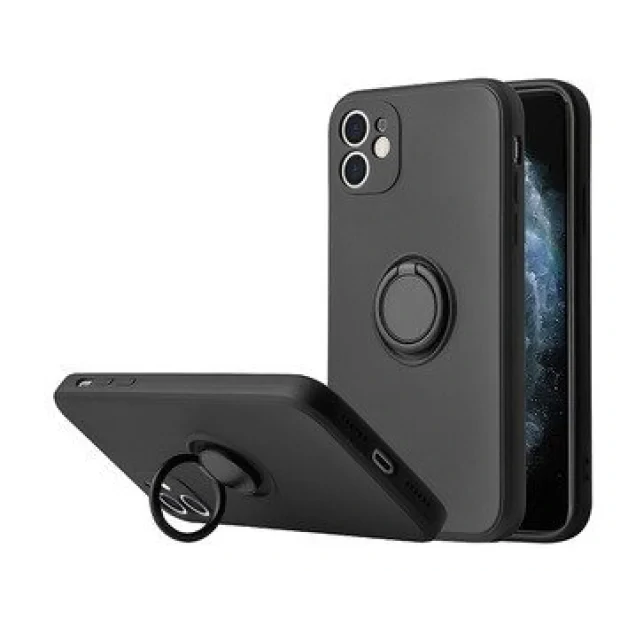 Husa Cover Silicon Finger Grip pentru Iphone 11 Negru