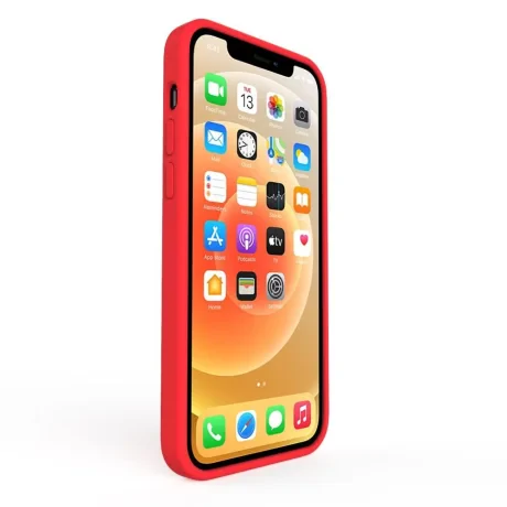 Husa Cover Swissten Silicon Soft Joy pentru iPhone 12/12 Pro Rosu