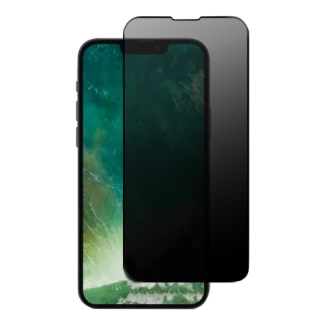 Folie Sticla Panzer AB Privacy pentru iPhone 13/13 Pro/14 Negru