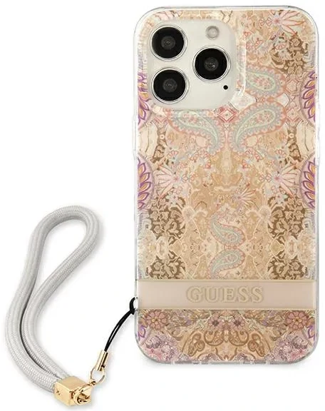 Husa Cover Guess Flower Strap pentru iPhone 13 Pro Max Pink thumb